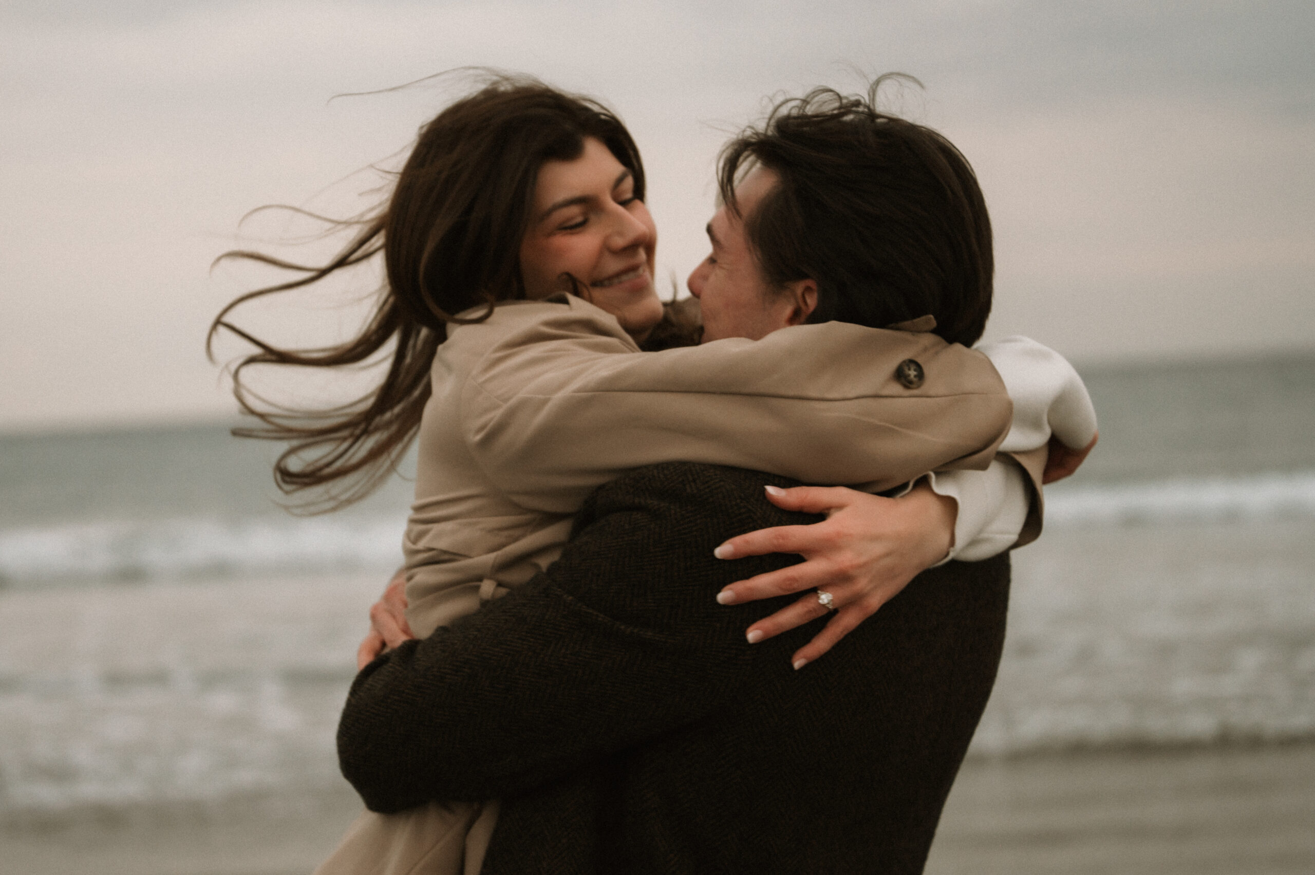 New England wedding photographer New England engagement photographer Cinematic New England engagement photography Moody New England wedding photography Coastal New England wedding photographer Seaside engagement photography New England New England coastal engagement session Film-inspired New England wedding photography Editorial New England engagement photography